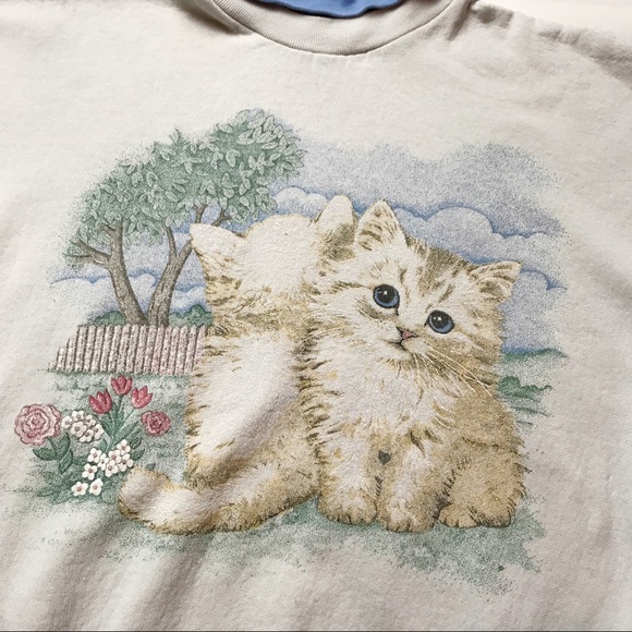 Women’s Small Turtleneck Cat Sweater Long Sleeve - Picture 2 of 4